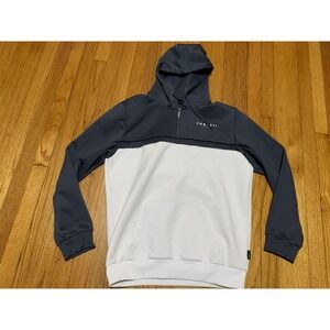 Sonneti London grey 1/4 zip hooded pullover sweater men's 2X